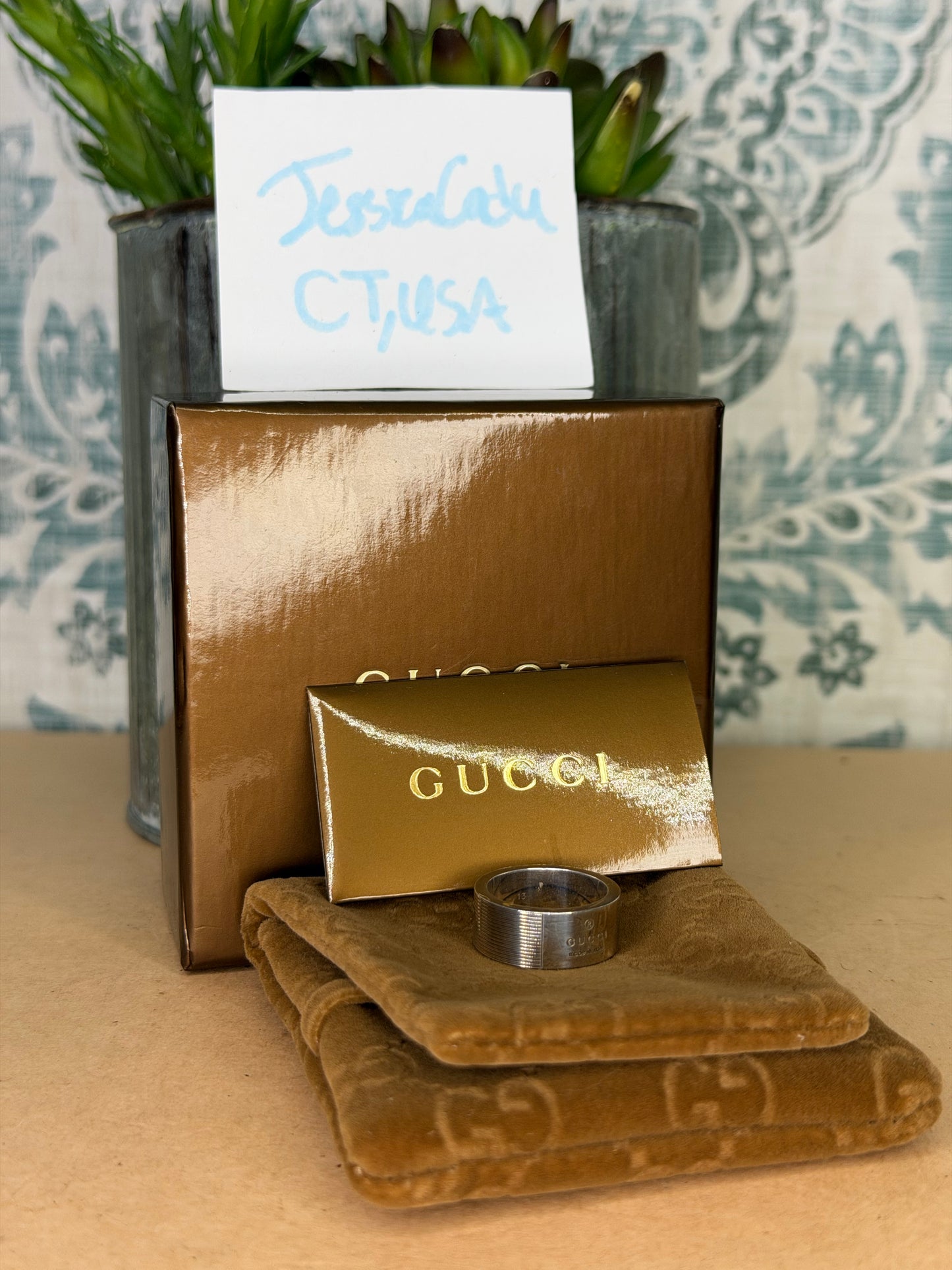 Gucci Sterling Silver Ring Band