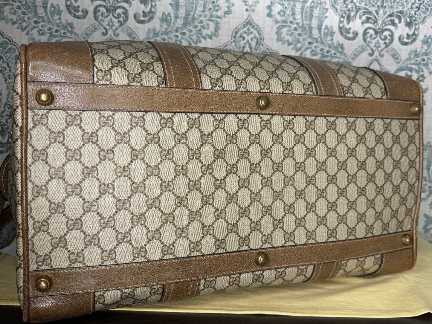 Gucci Vintage Supreme Duffle Bag with Shoulder Strap