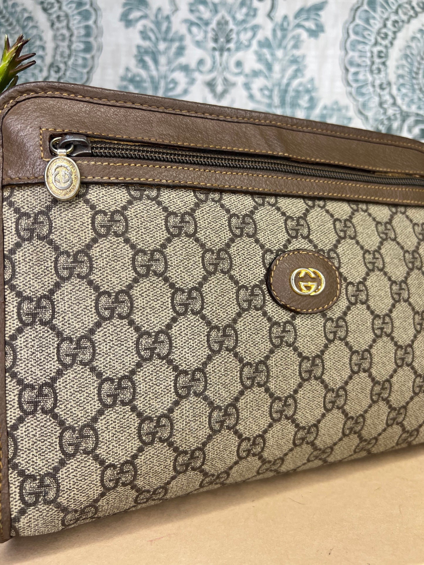 Gucci Vintage Brown Clutch