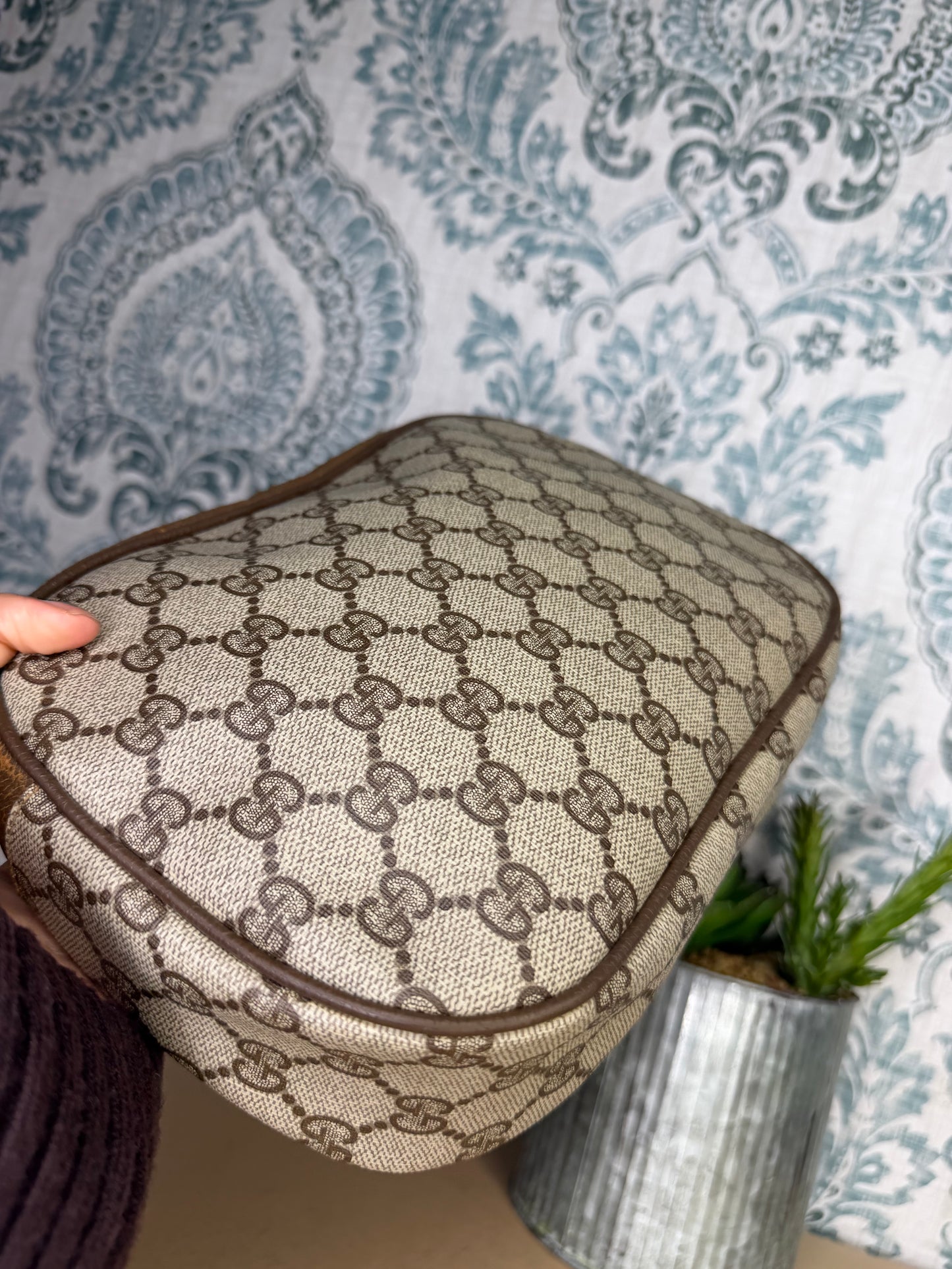 Gucci Supreme Sherry Line Wristlet Clutch