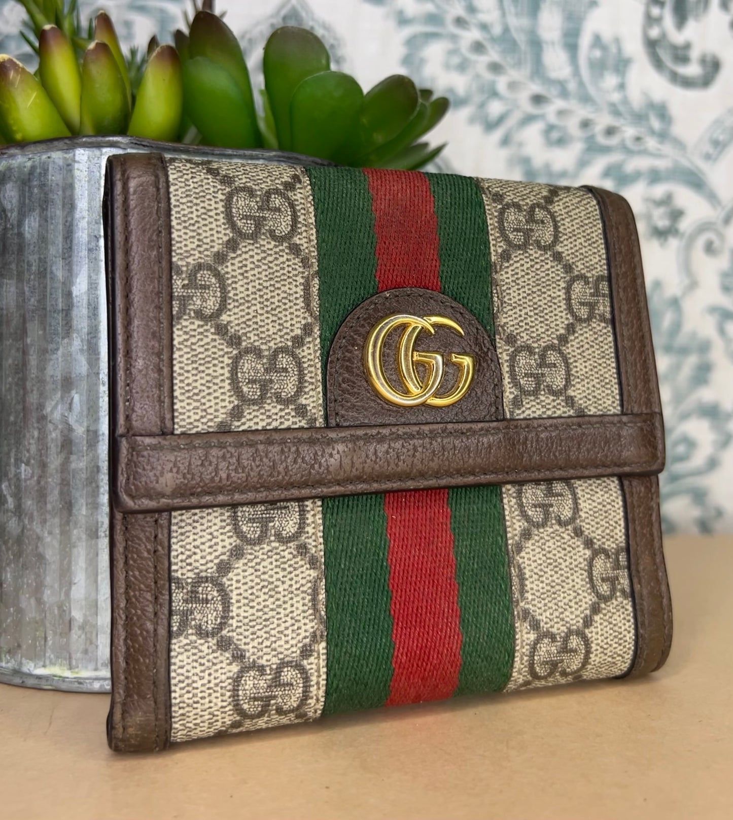 Gucci Ophidia Sherry Line Compact Wallet