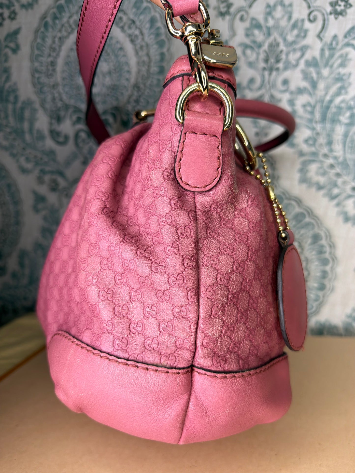 Gucci Pink Micro Guccissima Medium Sukey