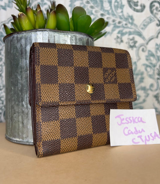 Louis Vuitton Elise Damier Ebene Wallet