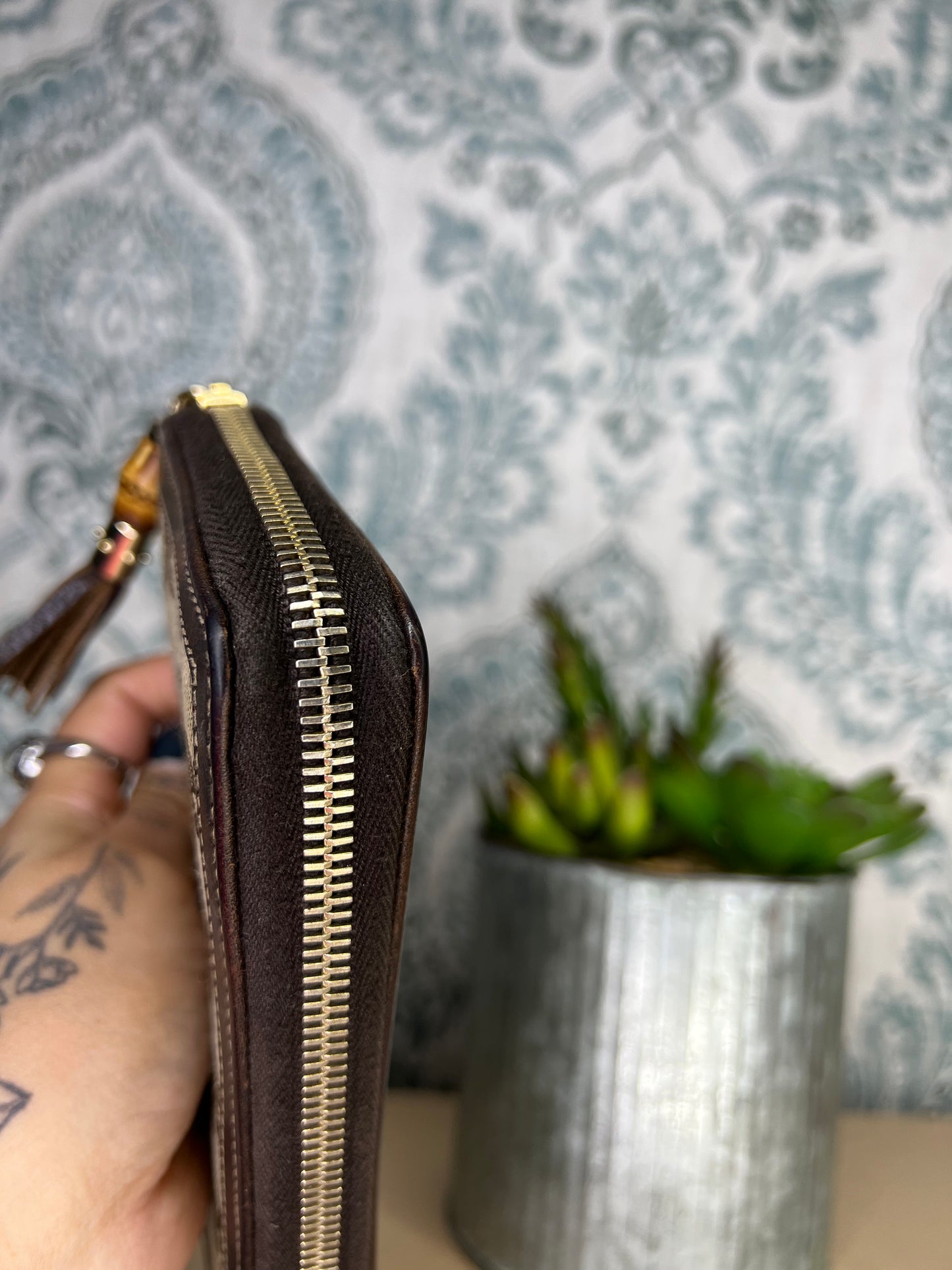 Gucci Bamboo Canvas Wallet