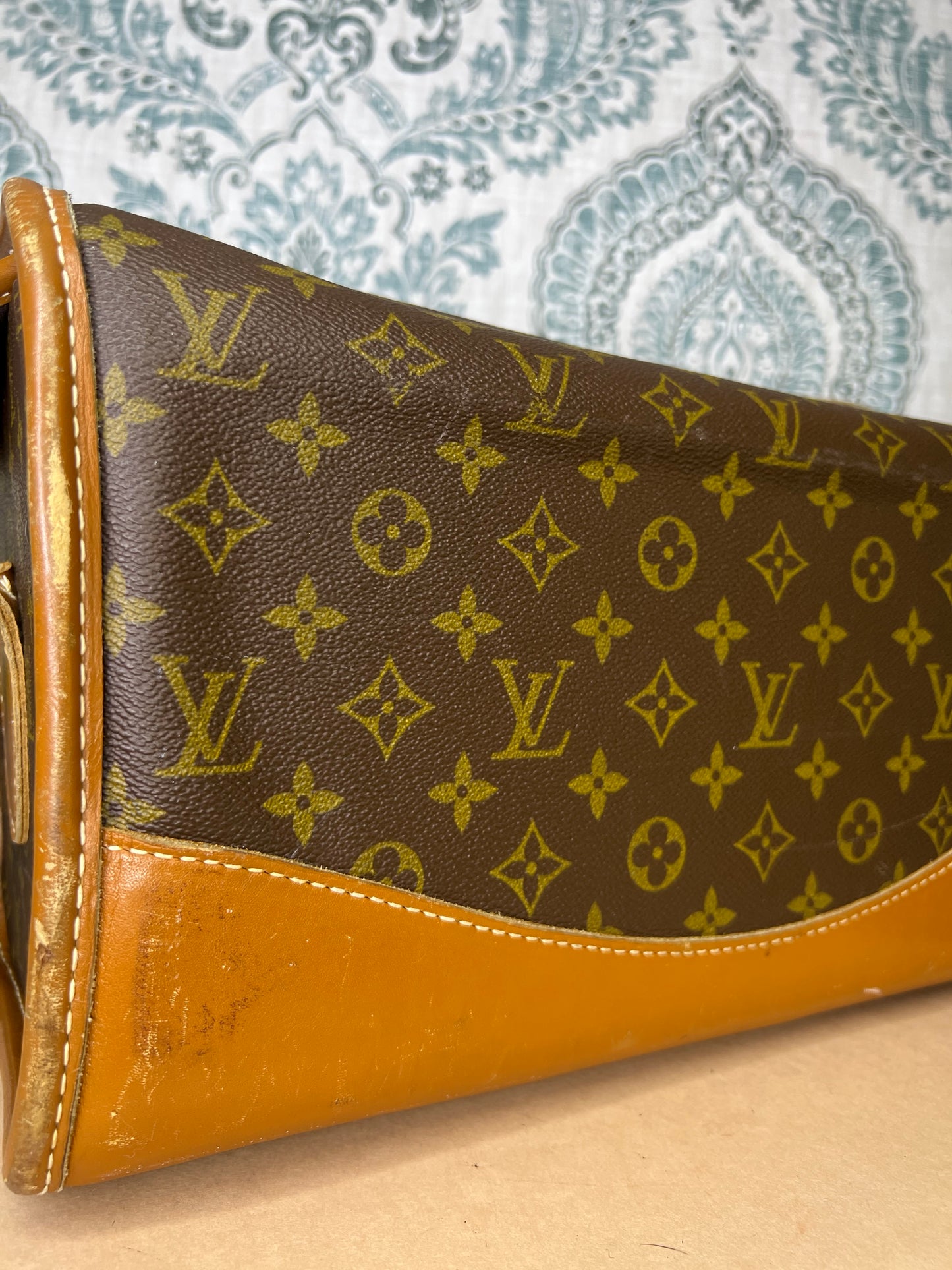 Louis Vuitton French Company Vintage Train Case / Cosmetic Case