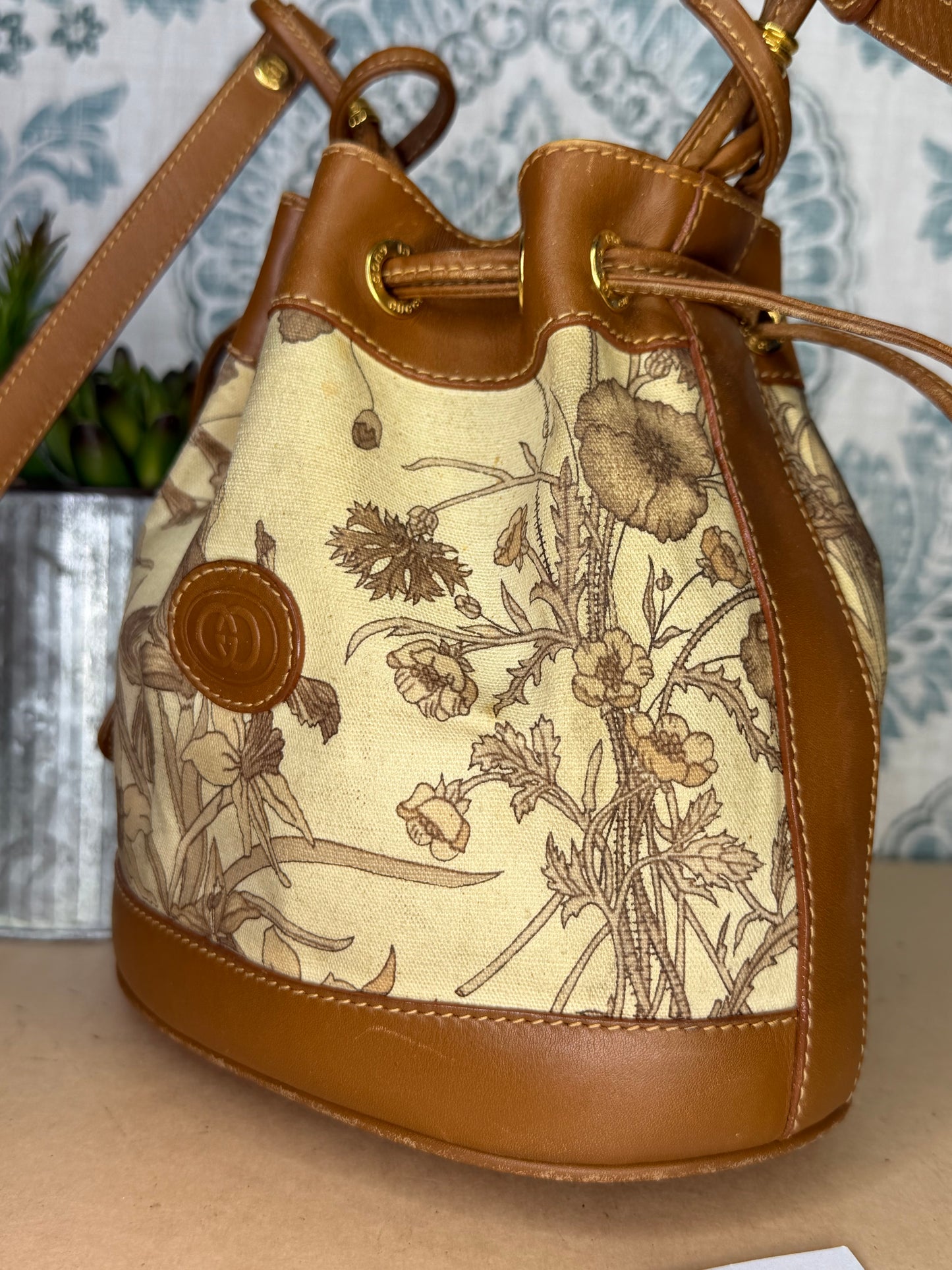 Gucci Floral Bucket Bag