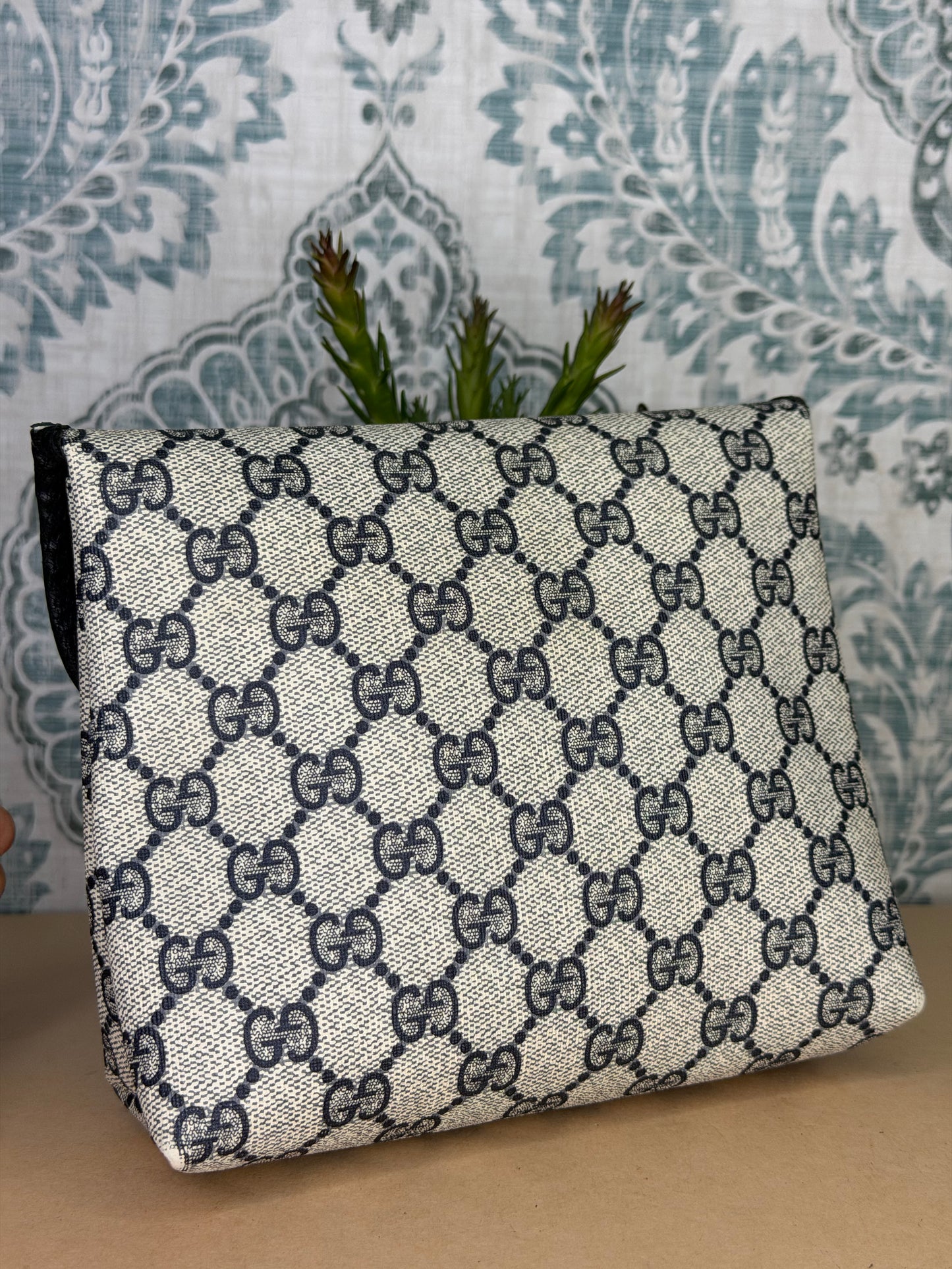 Gucci Supreme Navy Clutch