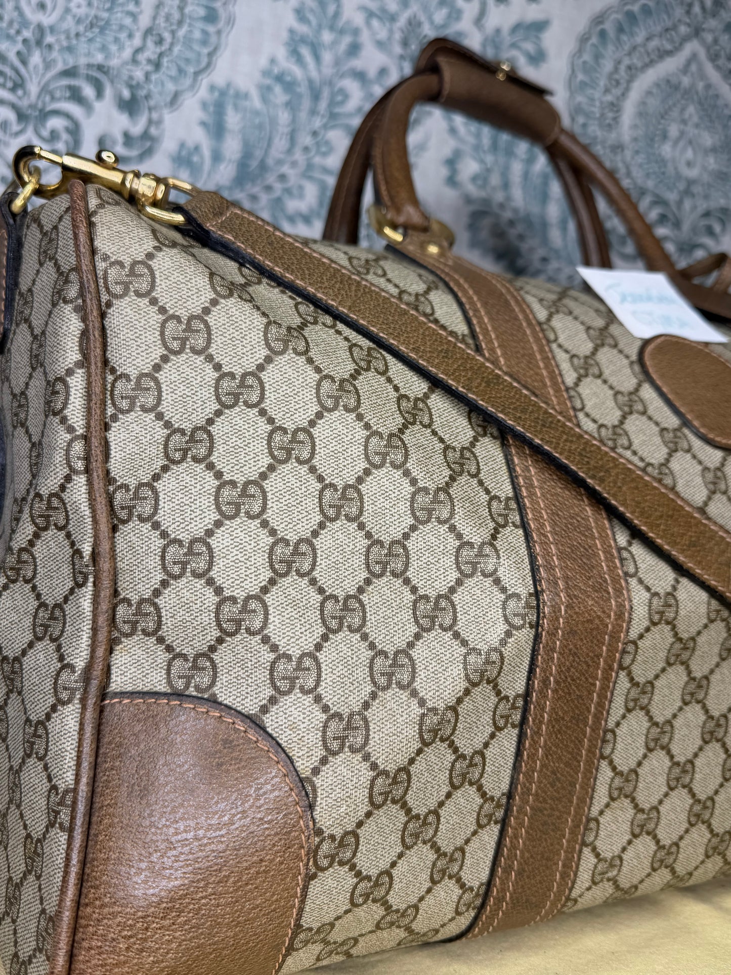 Gucci Vintage Supreme Duffle Bag with Shoulder Strap
