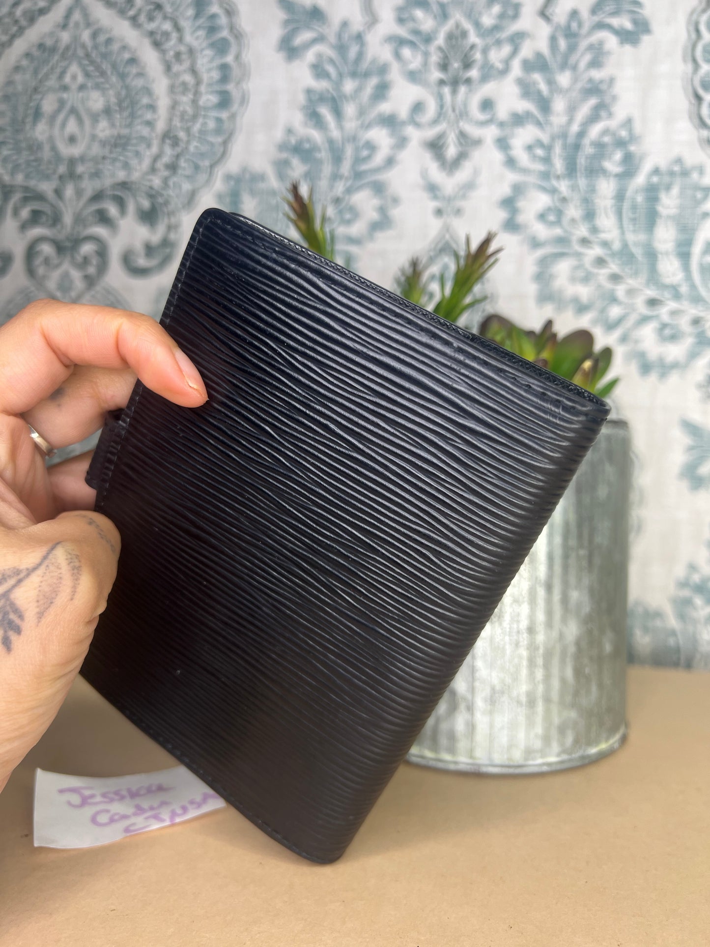 Louis Vuitton Black Epi Agenda PM