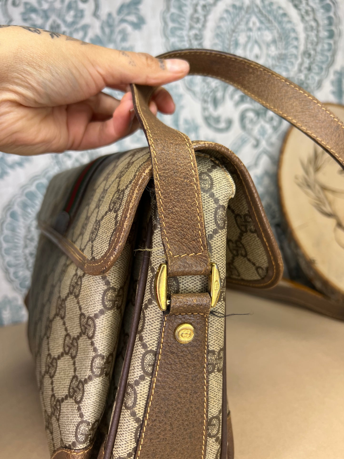 Gucci Supreme Sherry Line Vintage Purse