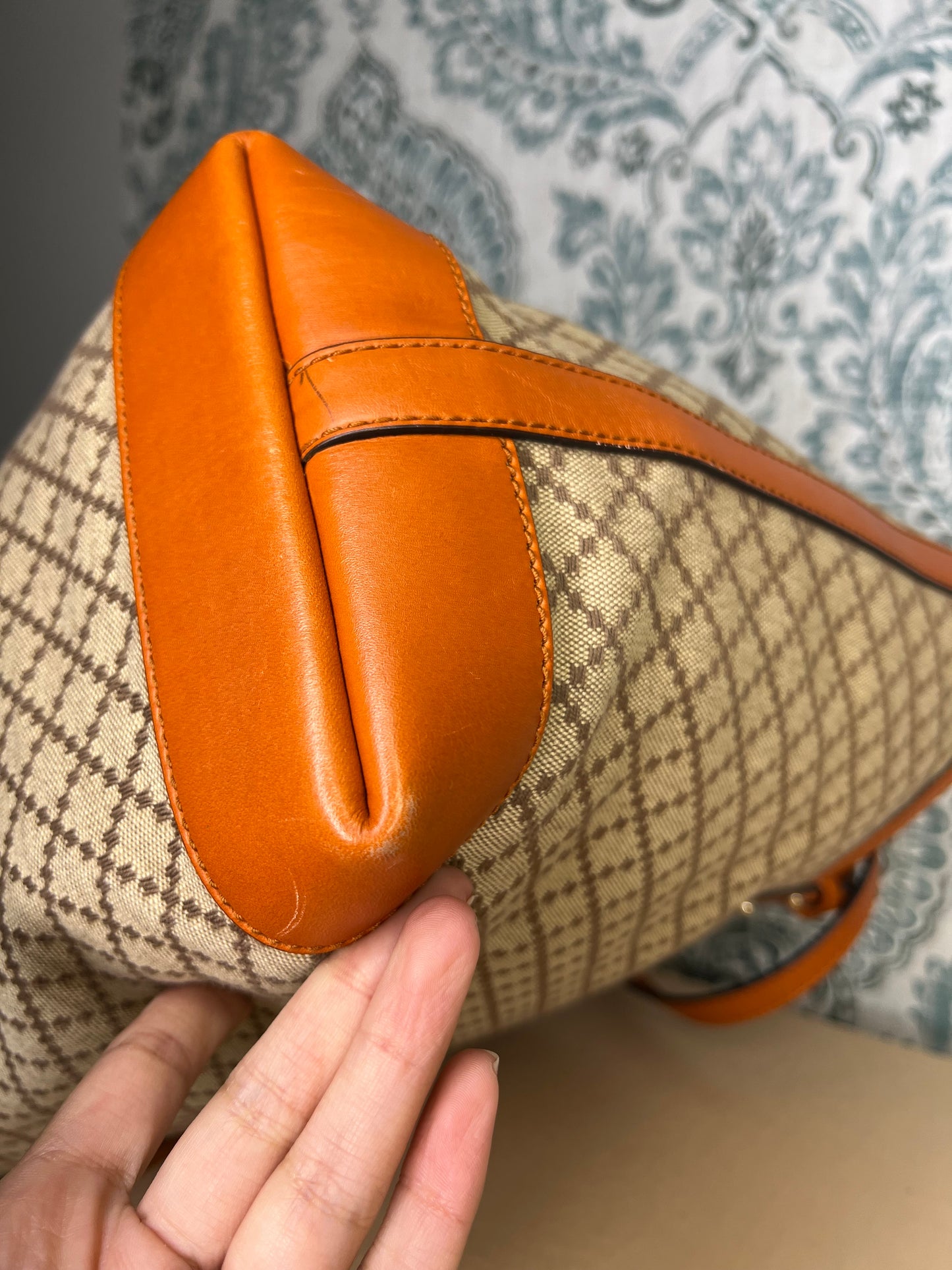Gucci Diamante Orange Medium Tote with Pouch