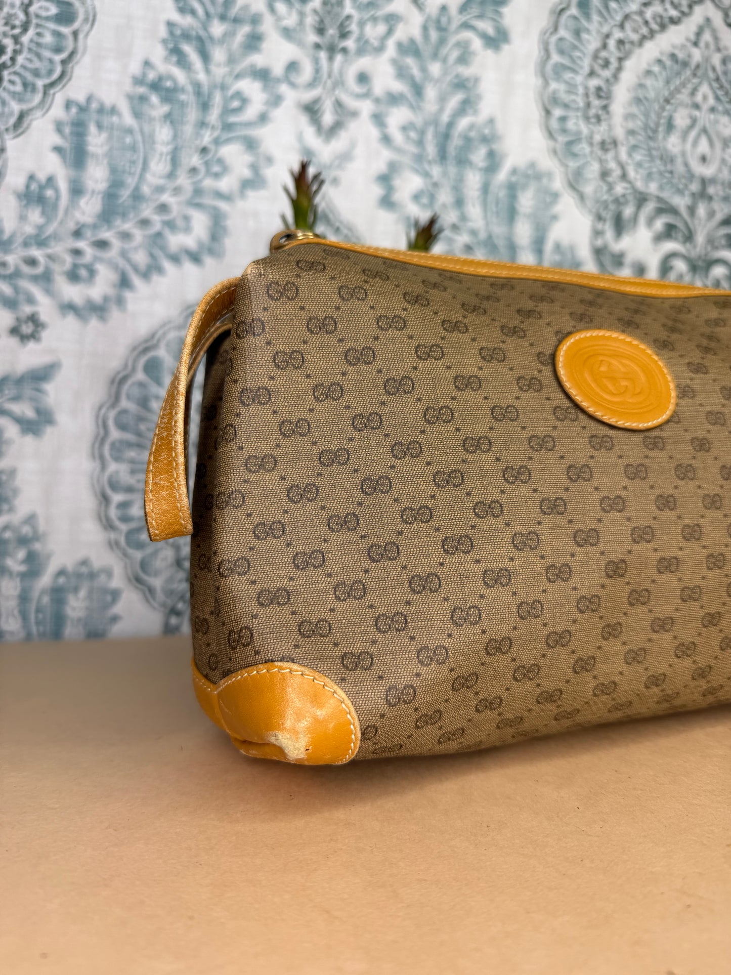 Gucci Micro GG Tan Clutch