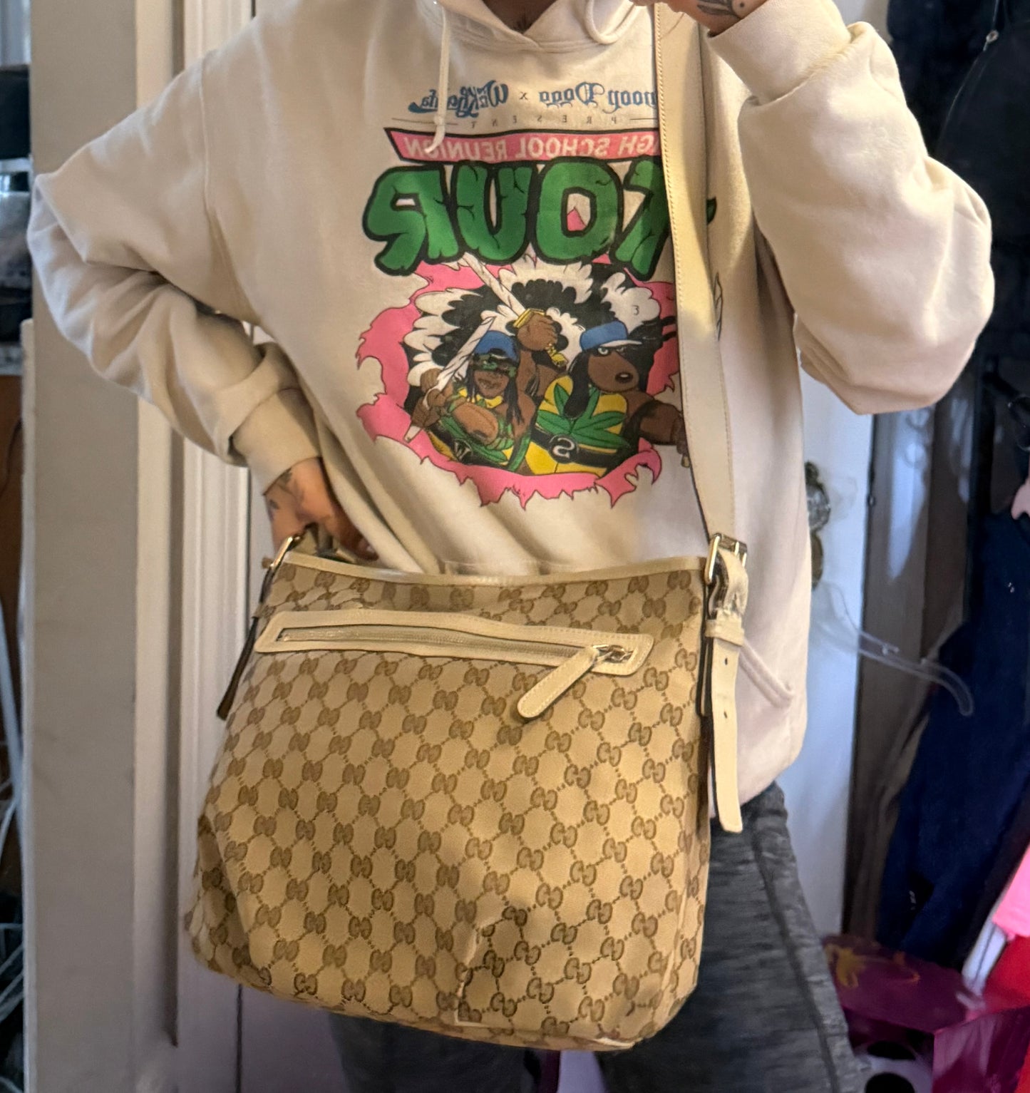 Gucci Canvas GG Beige Crossbody