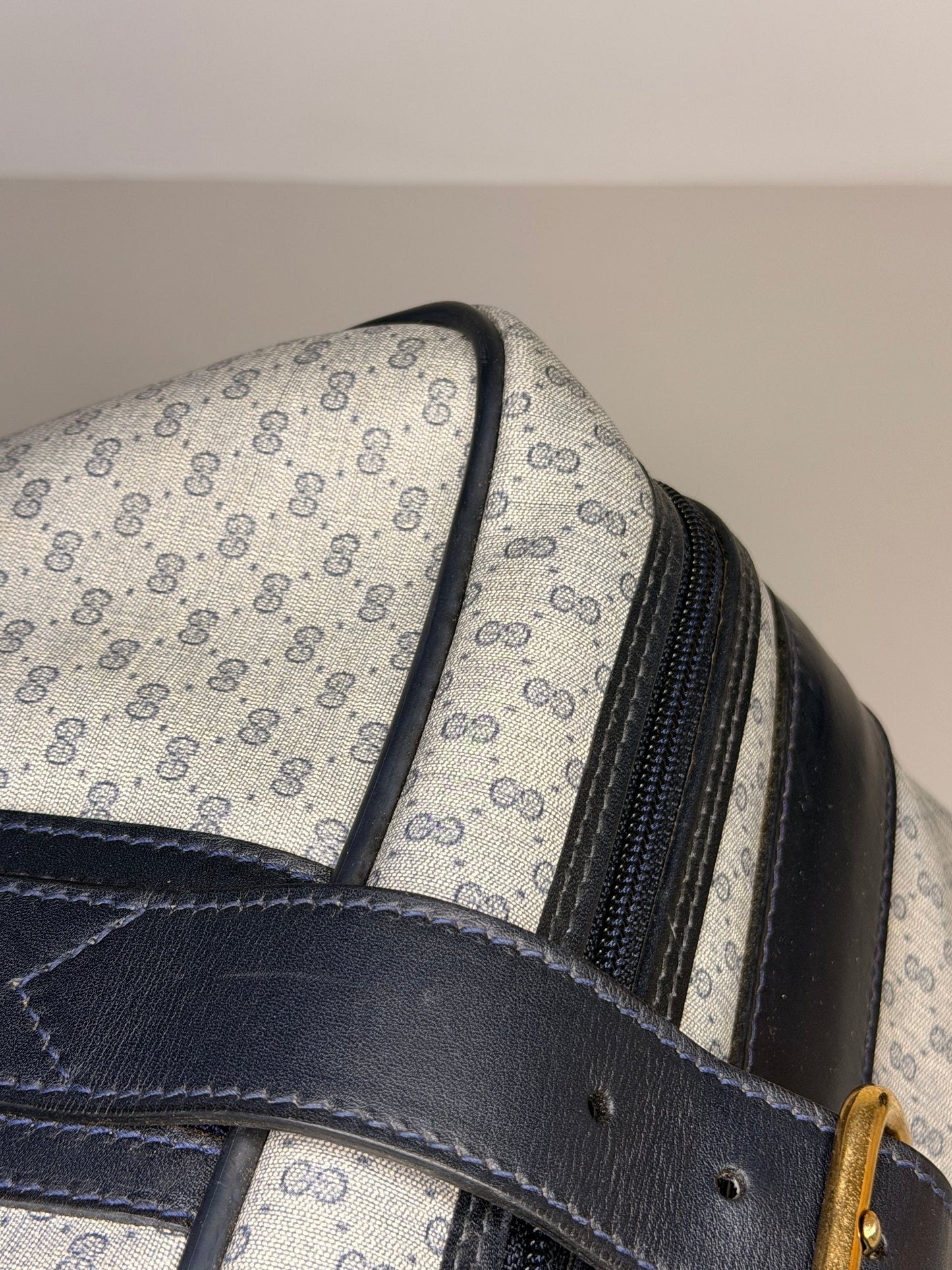 Gucci Navy Sherry Line Soft Suitcase