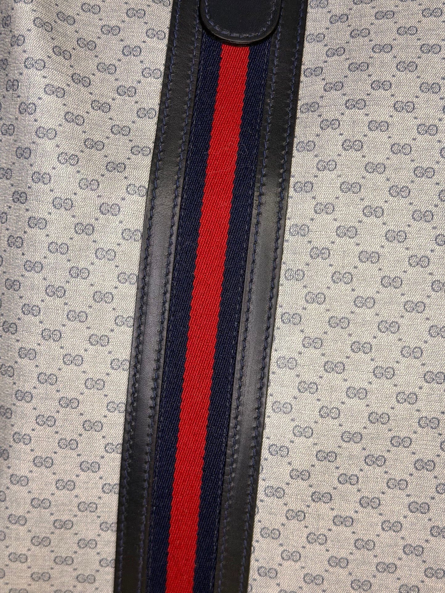 Gucci Navy Sherry Line Soft Suitcase