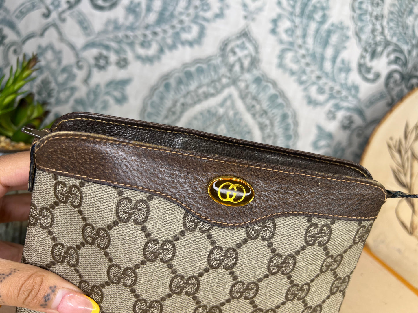 Gucci Brown Vintage Small Pouch