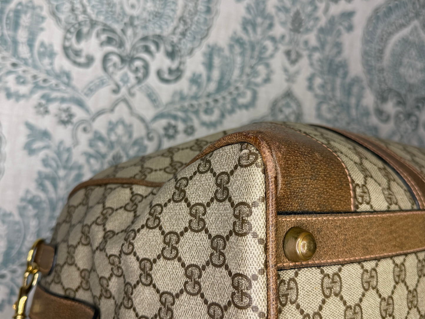 Gucci Vintage Supreme Duffle Bag with Shoulder Strap