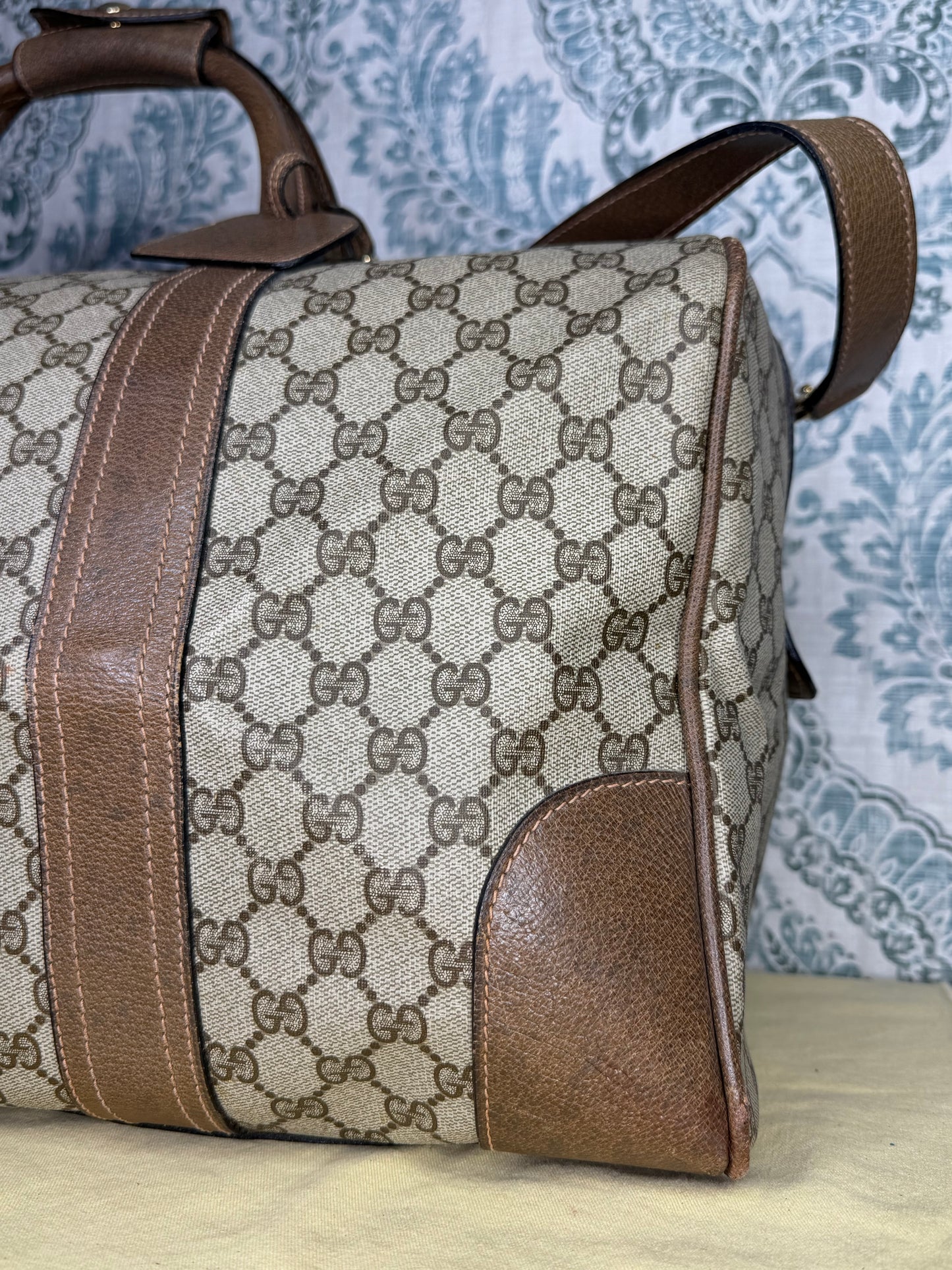 Gucci Vintage Supreme Duffle Bag with Shoulder Strap