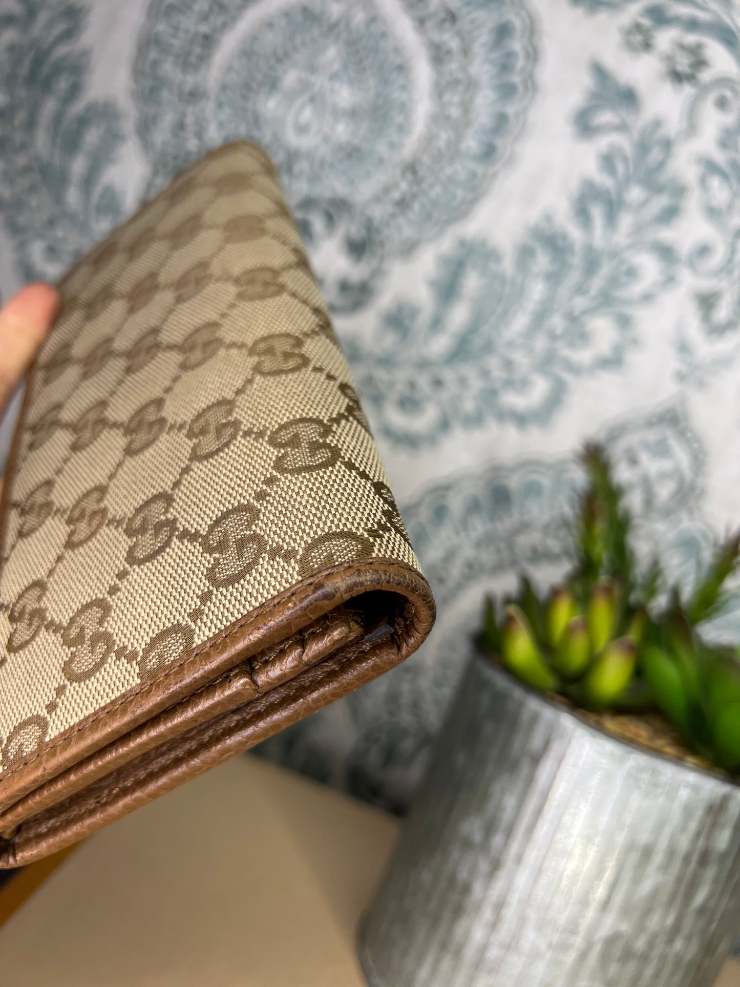 Gucci Canvas Flap Wallet