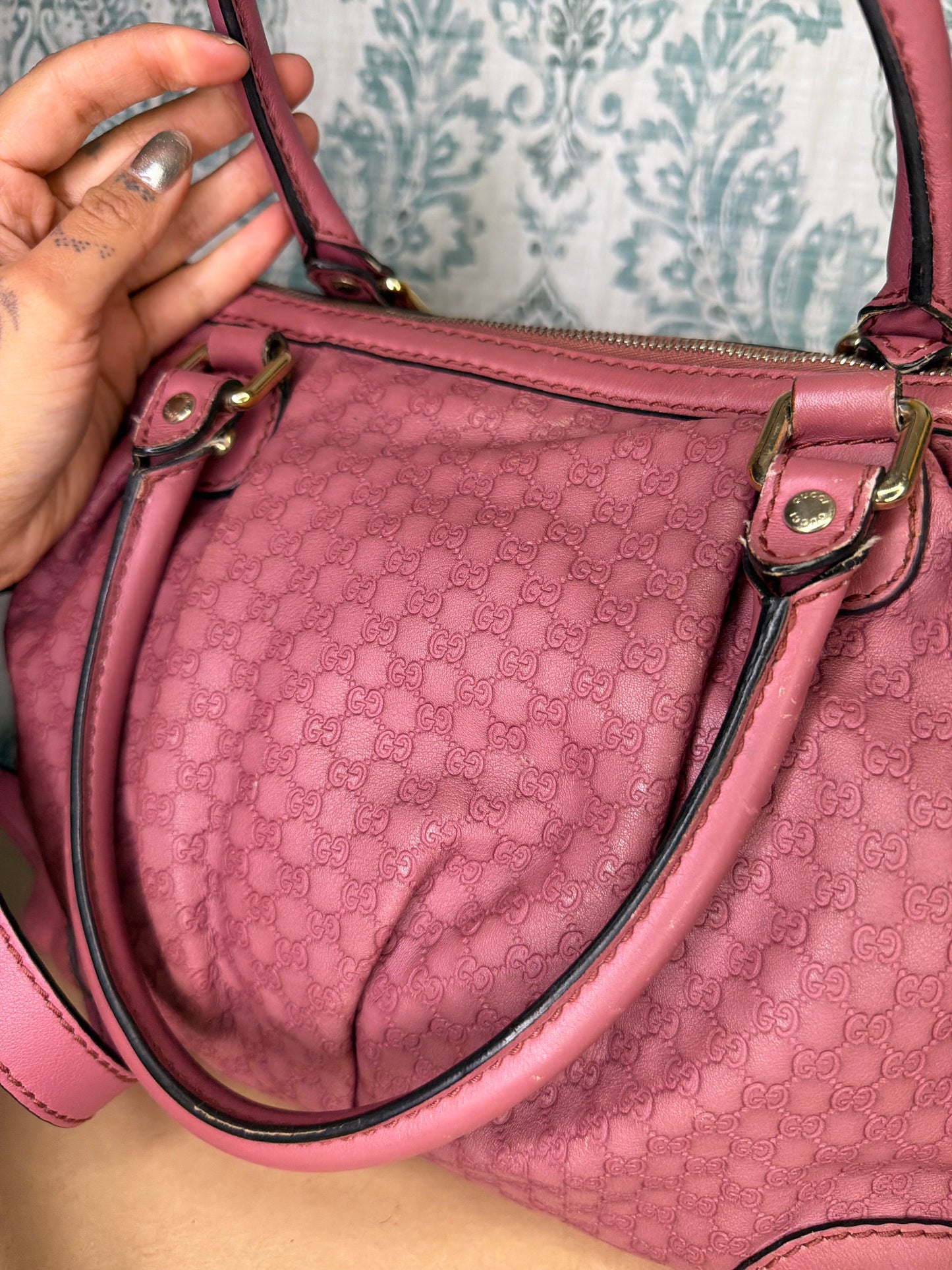 Gucci Pink Micro Guccissima Medium Sukey