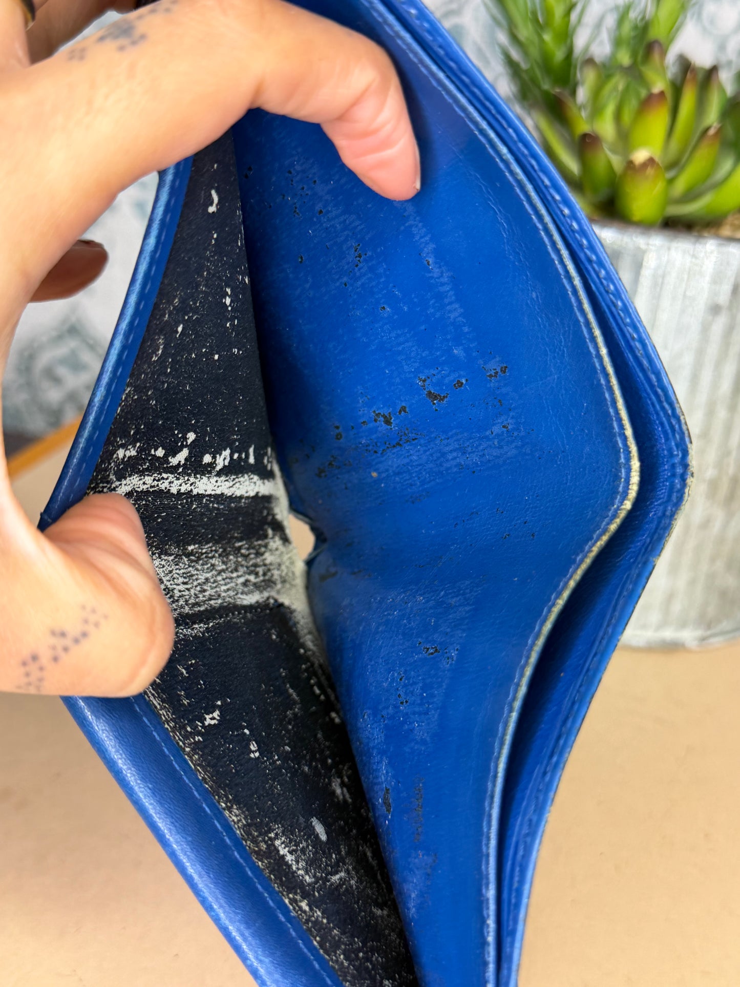Louis Vuitton Epi Bifold Blue