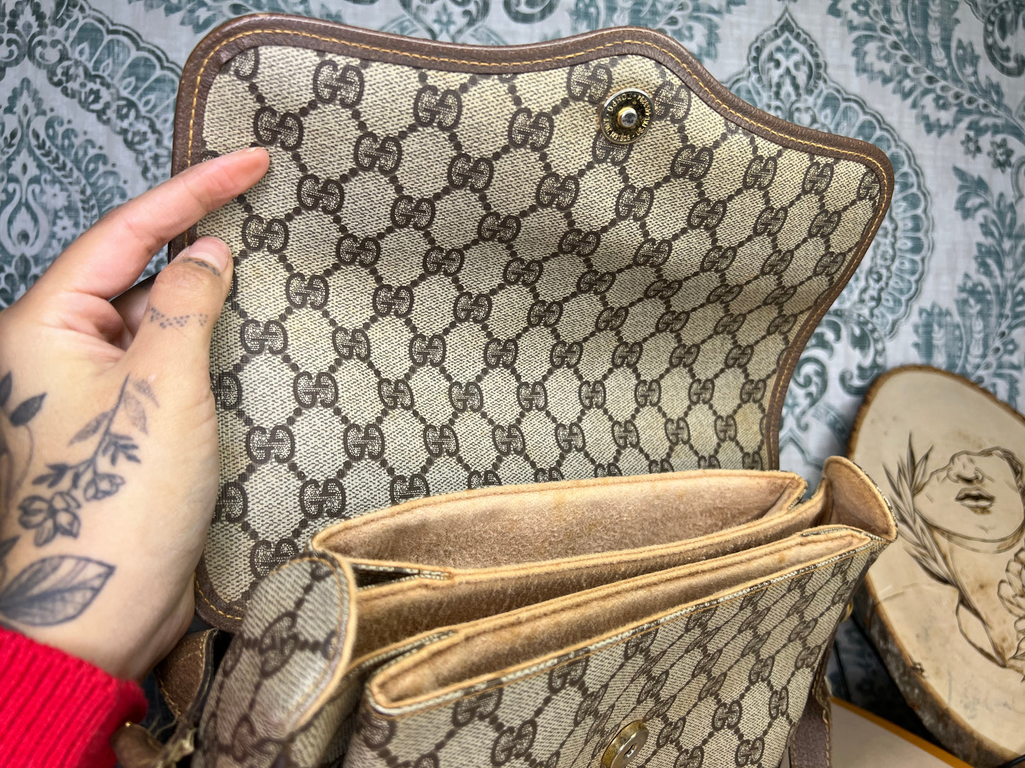Gucci Supreme Sherry Line Vintage Purse