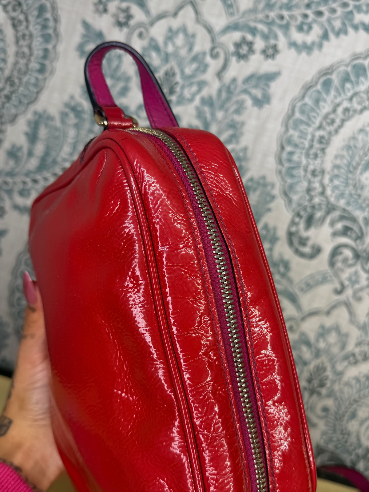 Gucci Red Soho Disco Patent Leather Crossbody