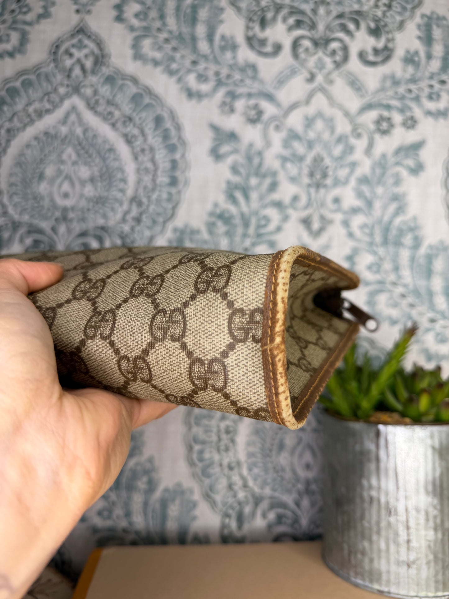 Gucci Supreme Brown Clutch
