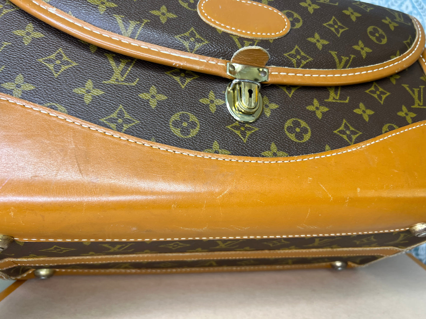 Louis Vuitton French Company Vintage Train Case / Cosmetic Case