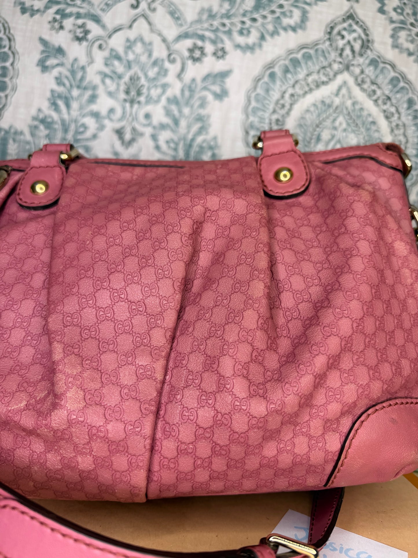 Gucci Pink Micro Guccissima Medium Sukey