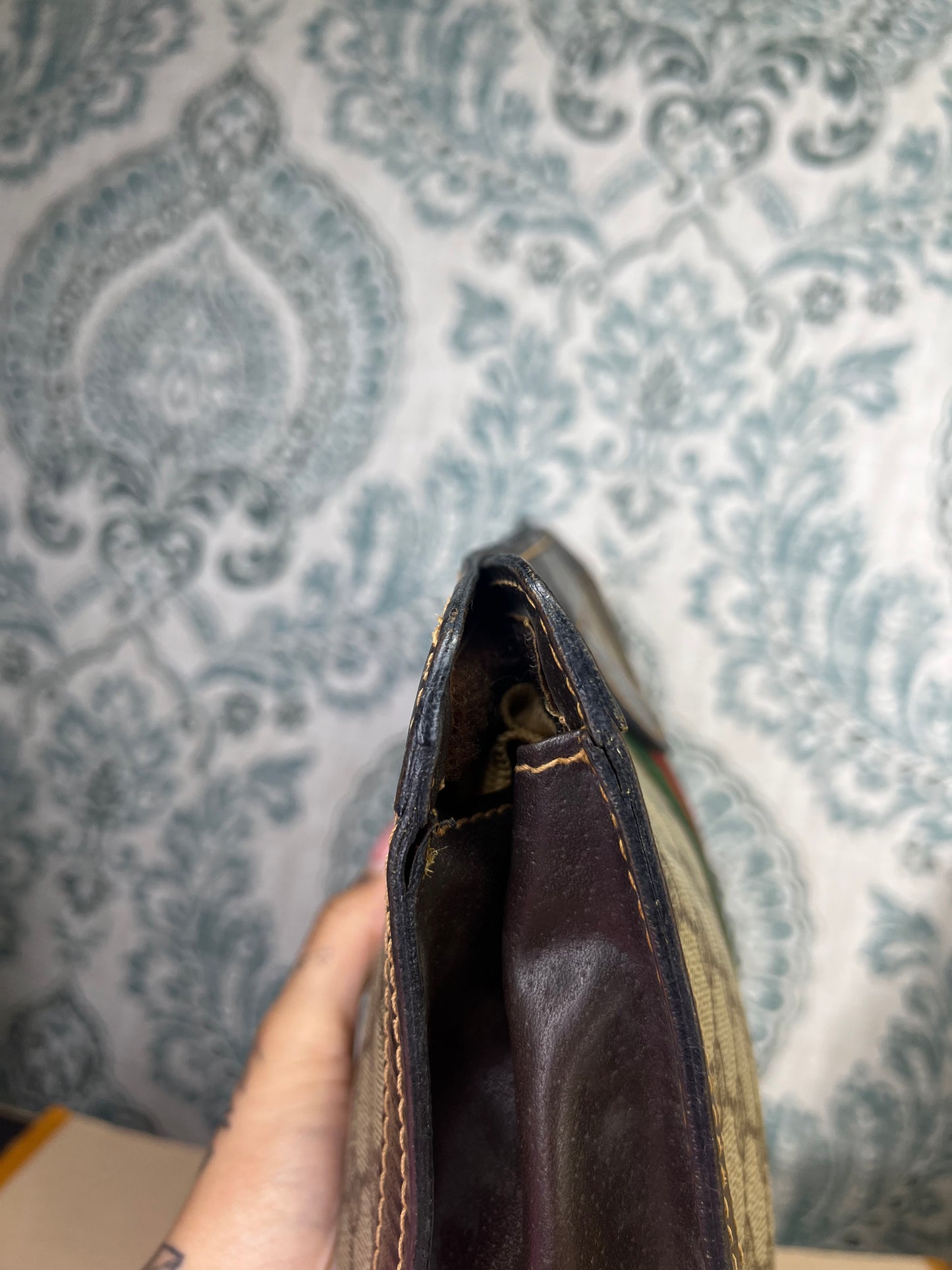 Gucci Parfum Supreme Brown Sherry Line Clutch