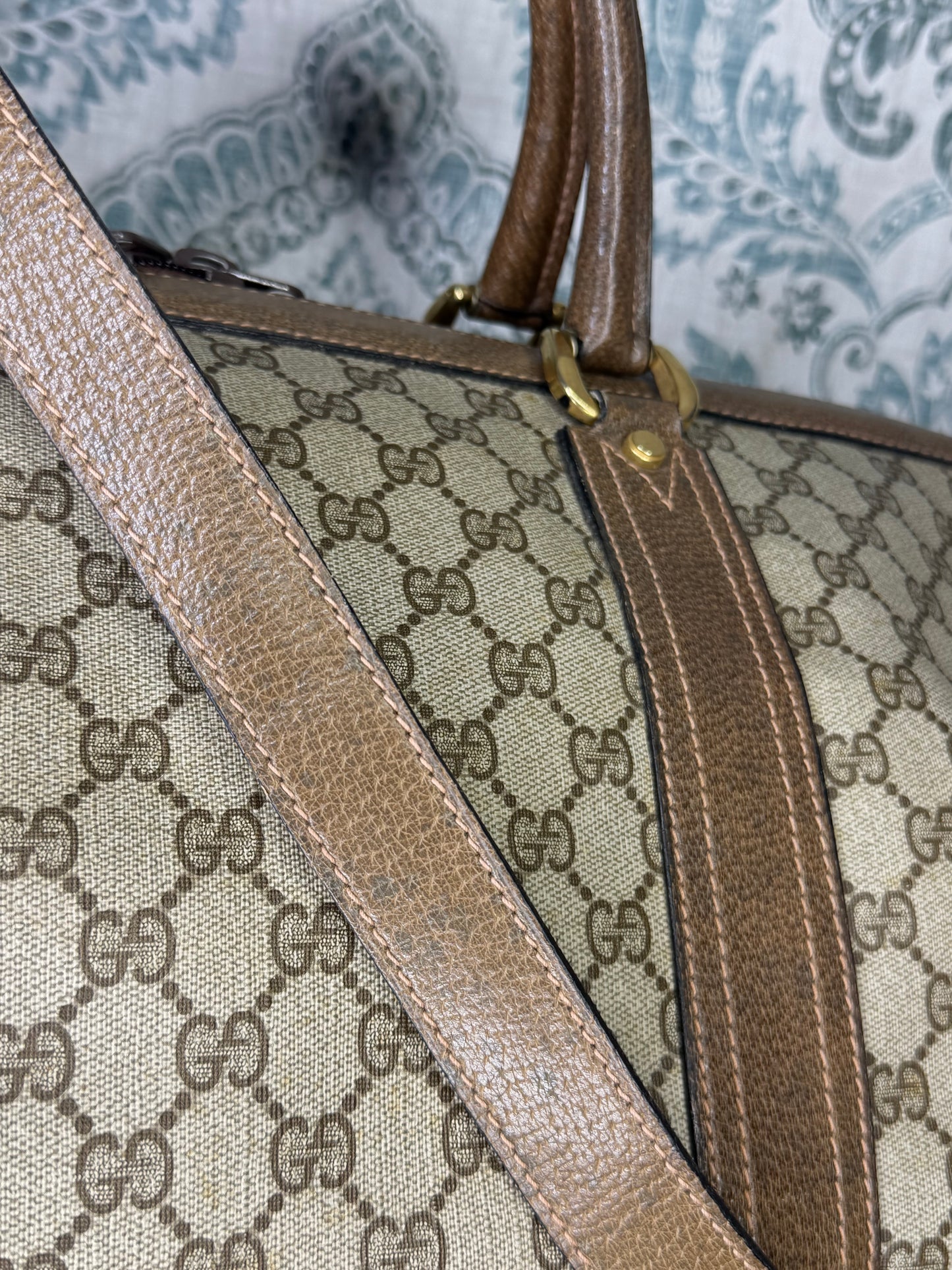 Gucci Vintage Supreme Duffle Bag with Shoulder Strap