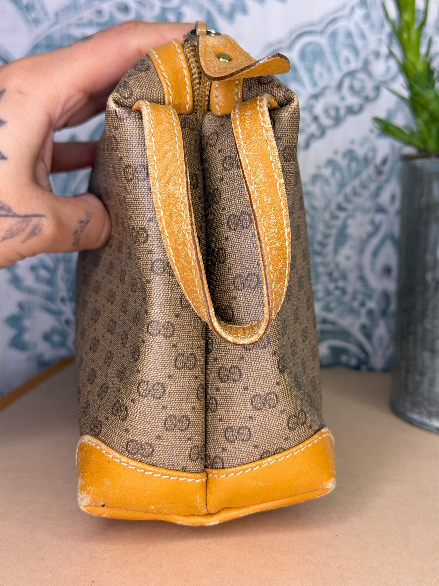 Gucci Micro GG Tan Clutch