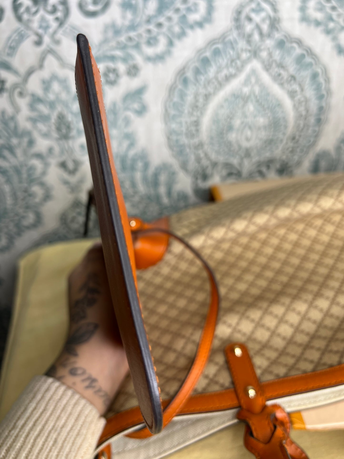 Gucci Diamante Orange Medium Tote with Pouch