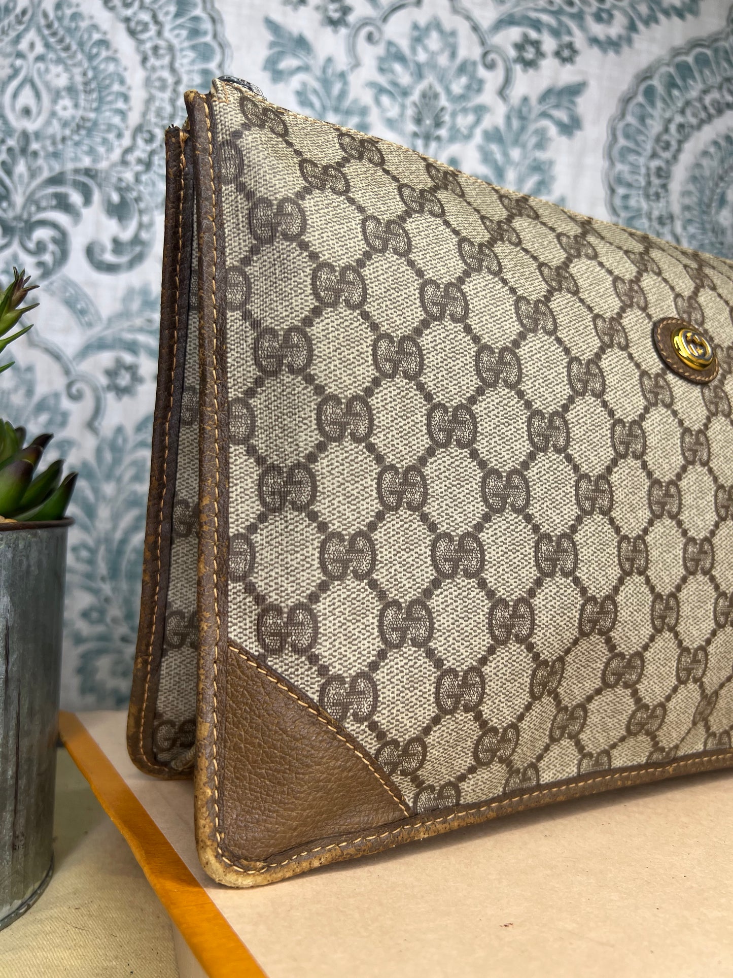 Gucci Brown Vintage Clutch