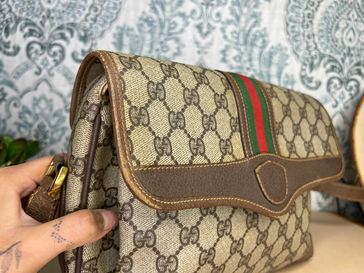 Gucci Supreme Sherry Line Vintage Purse
