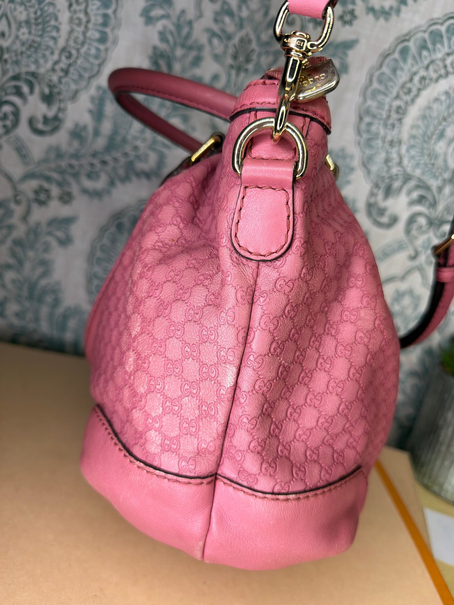 Gucci Pink Micro Guccissima Medium Sukey