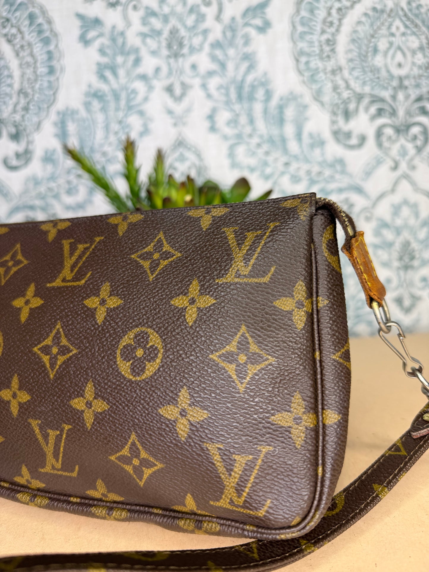 Louis Vuitton Pochette Accessories with Monogram Strap #1