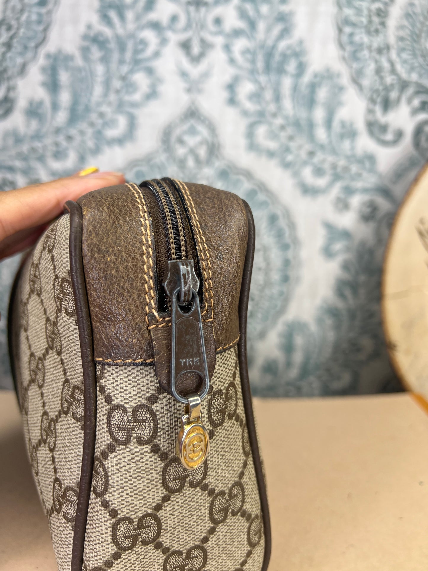 Gucci Supreme Brown Sherry Line Pouch