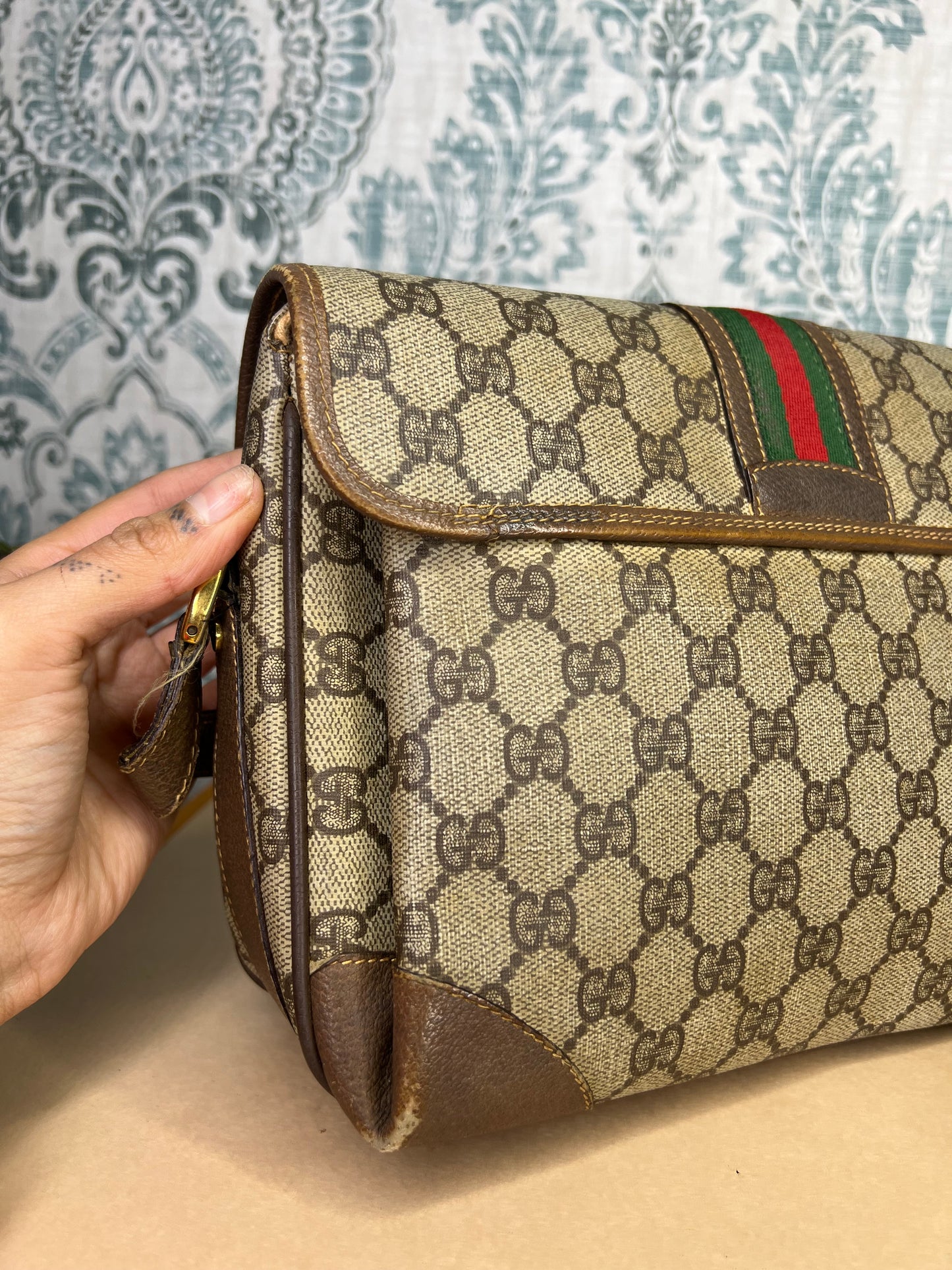 Gucci Supreme Sherry Line Vintage Purse