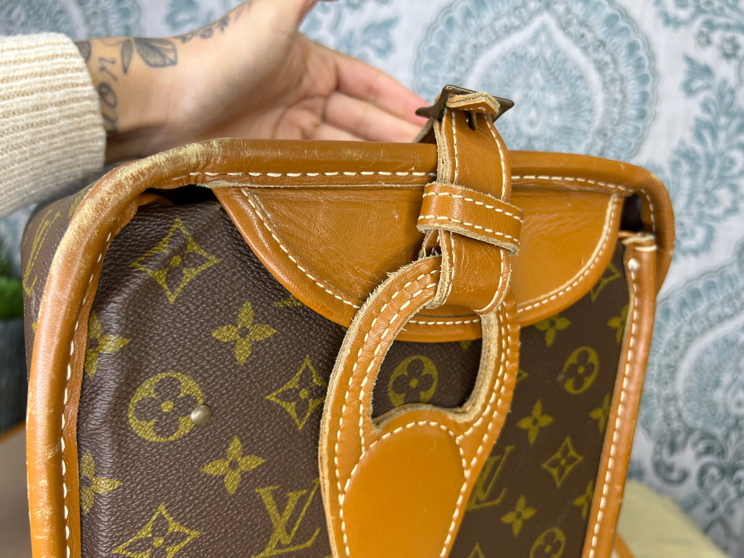 Louis Vuitton French Company Vintage Train Case / Cosmetic Case