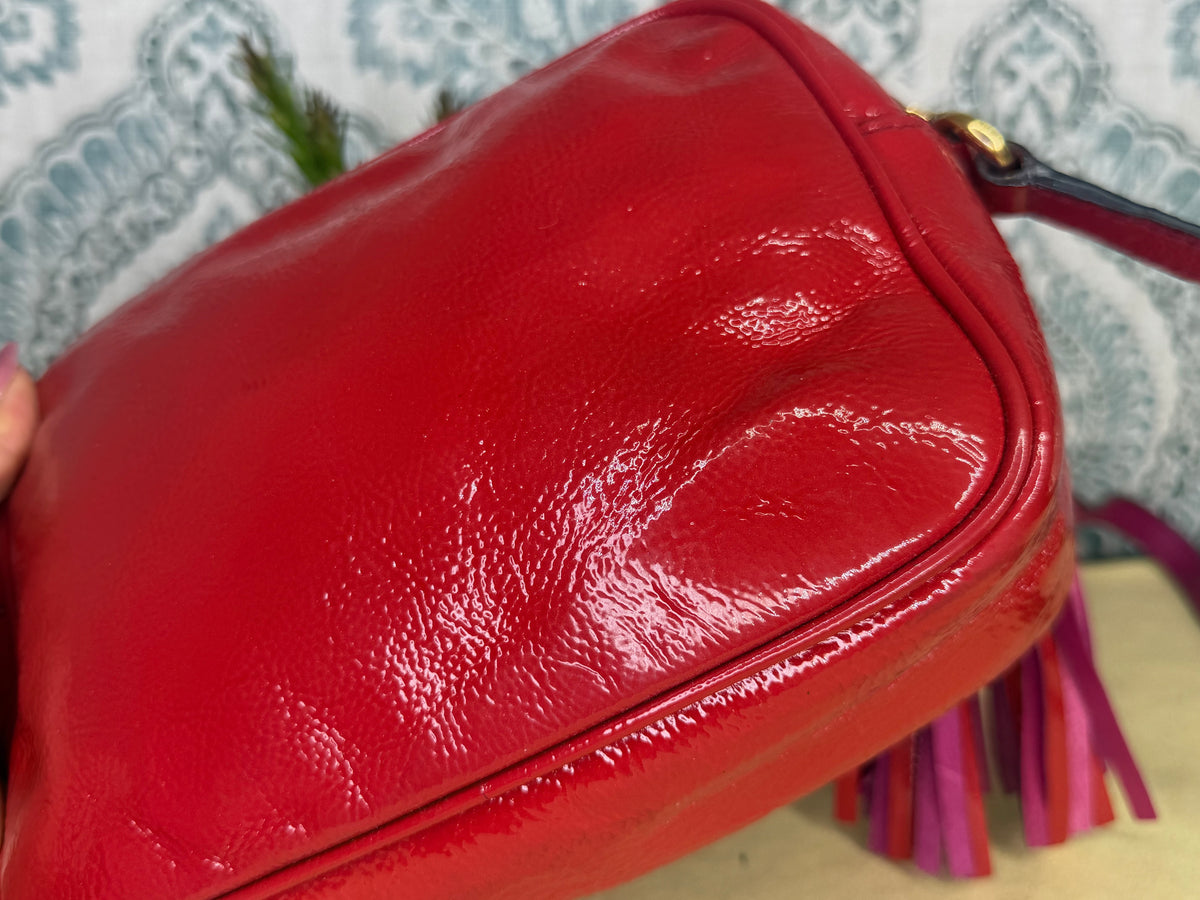 Gucci Red Soho Disco Patent Leather Crossbody