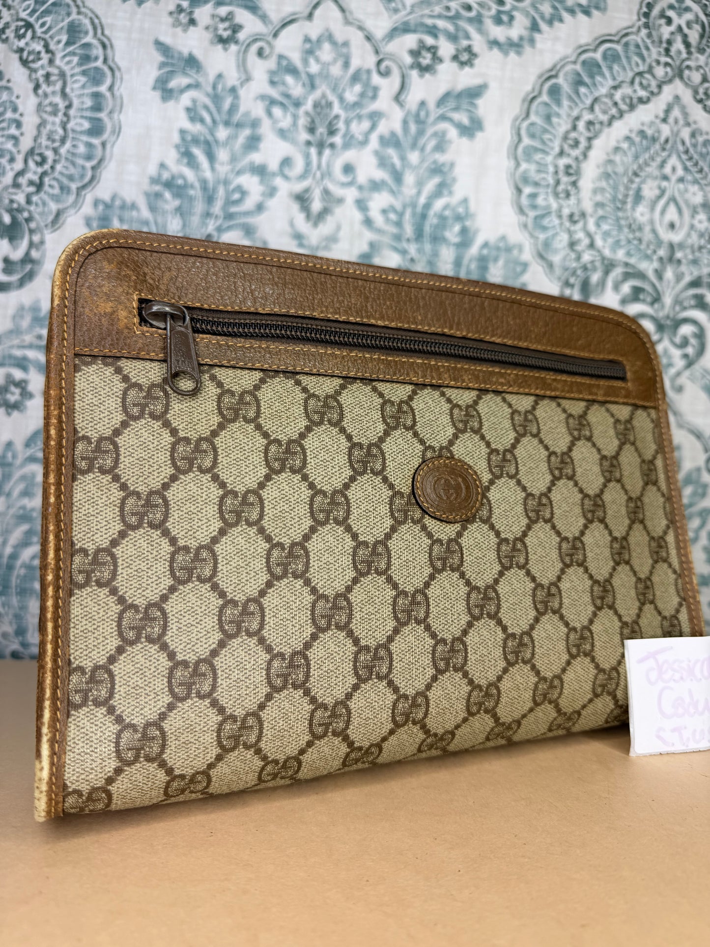 Gucci Supreme Brown Clutch