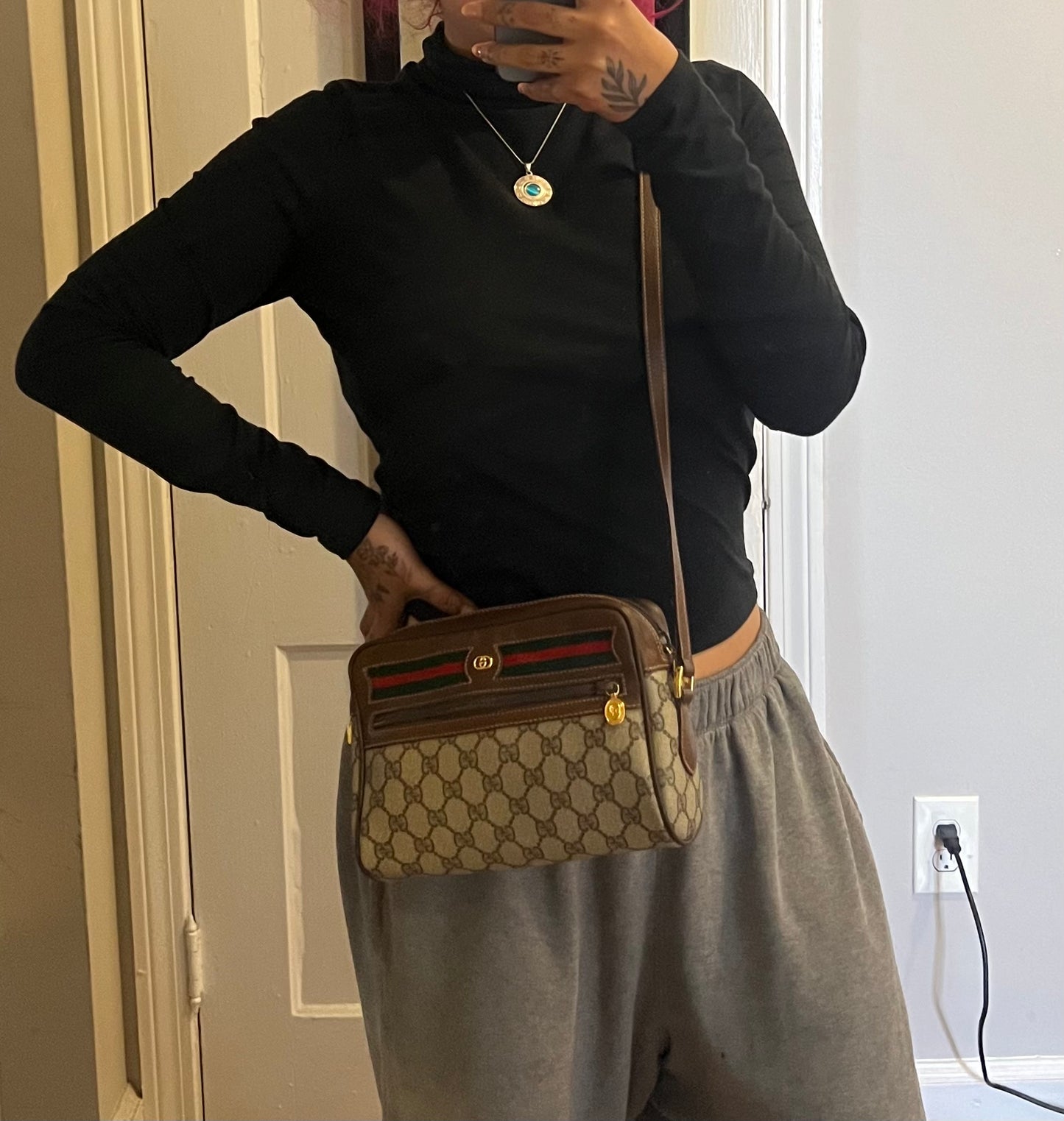 GG Vintage Supreme Sherry Line Crossbody