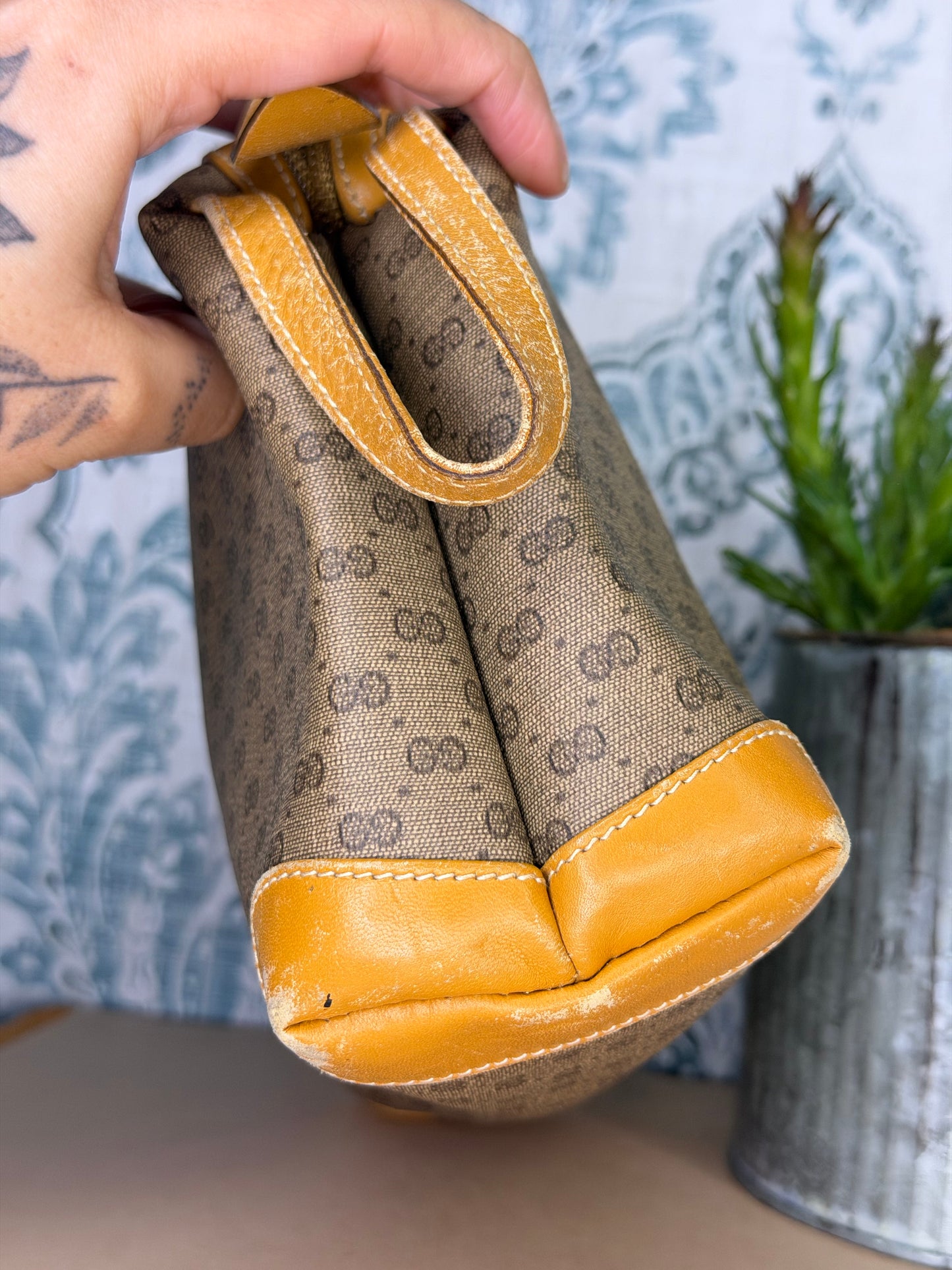 Gucci Micro GG Tan Clutch
