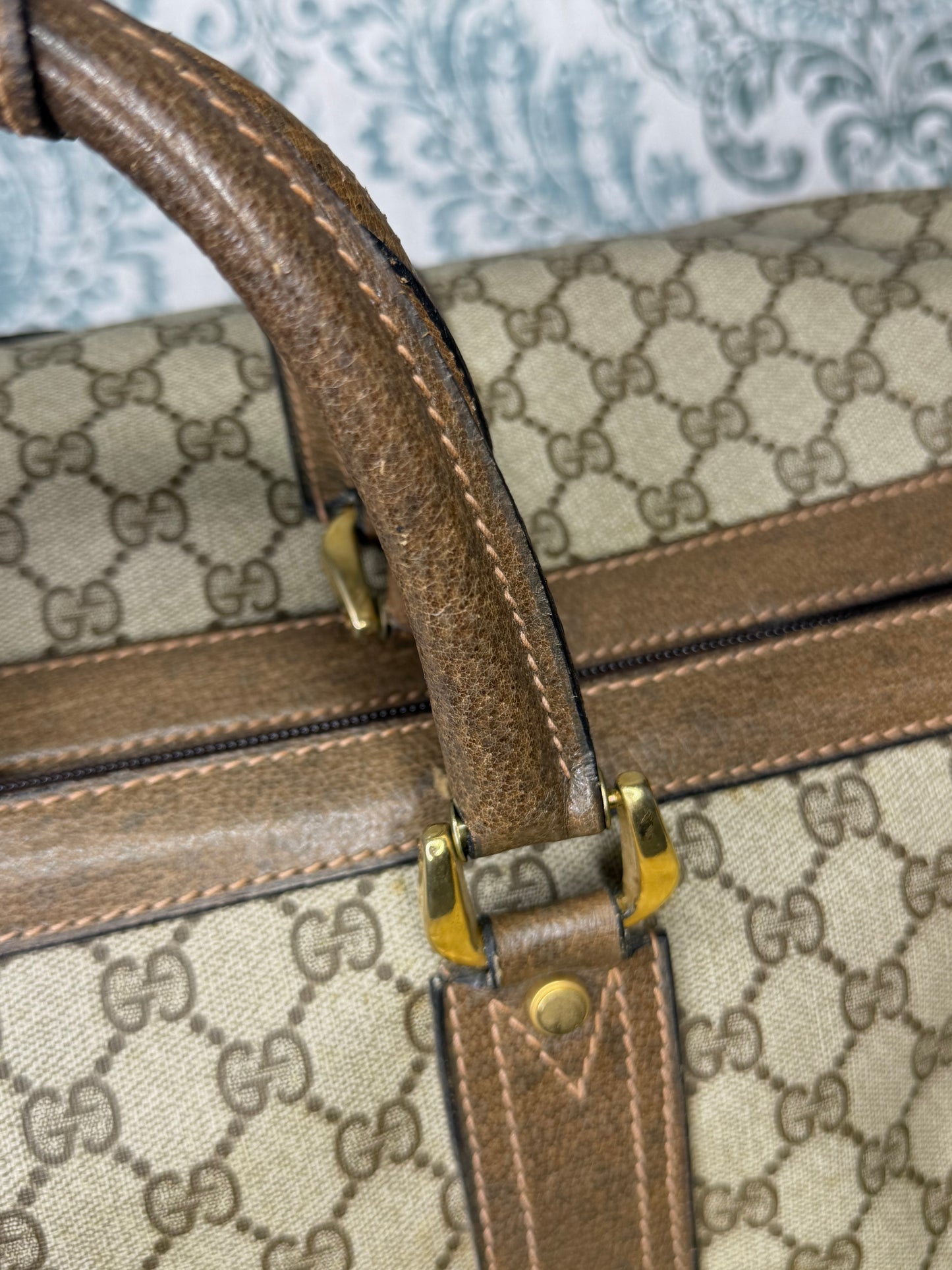 Gucci Vintage Supreme Duffle Bag with Shoulder Strap
