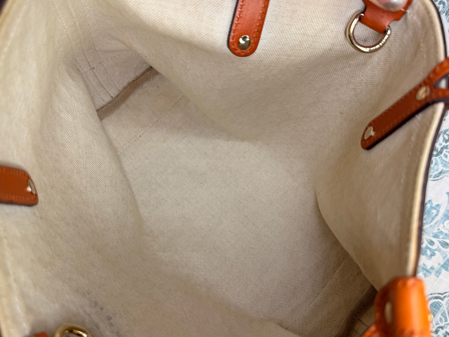Gucci Diamante Orange Small Tote with Pouch