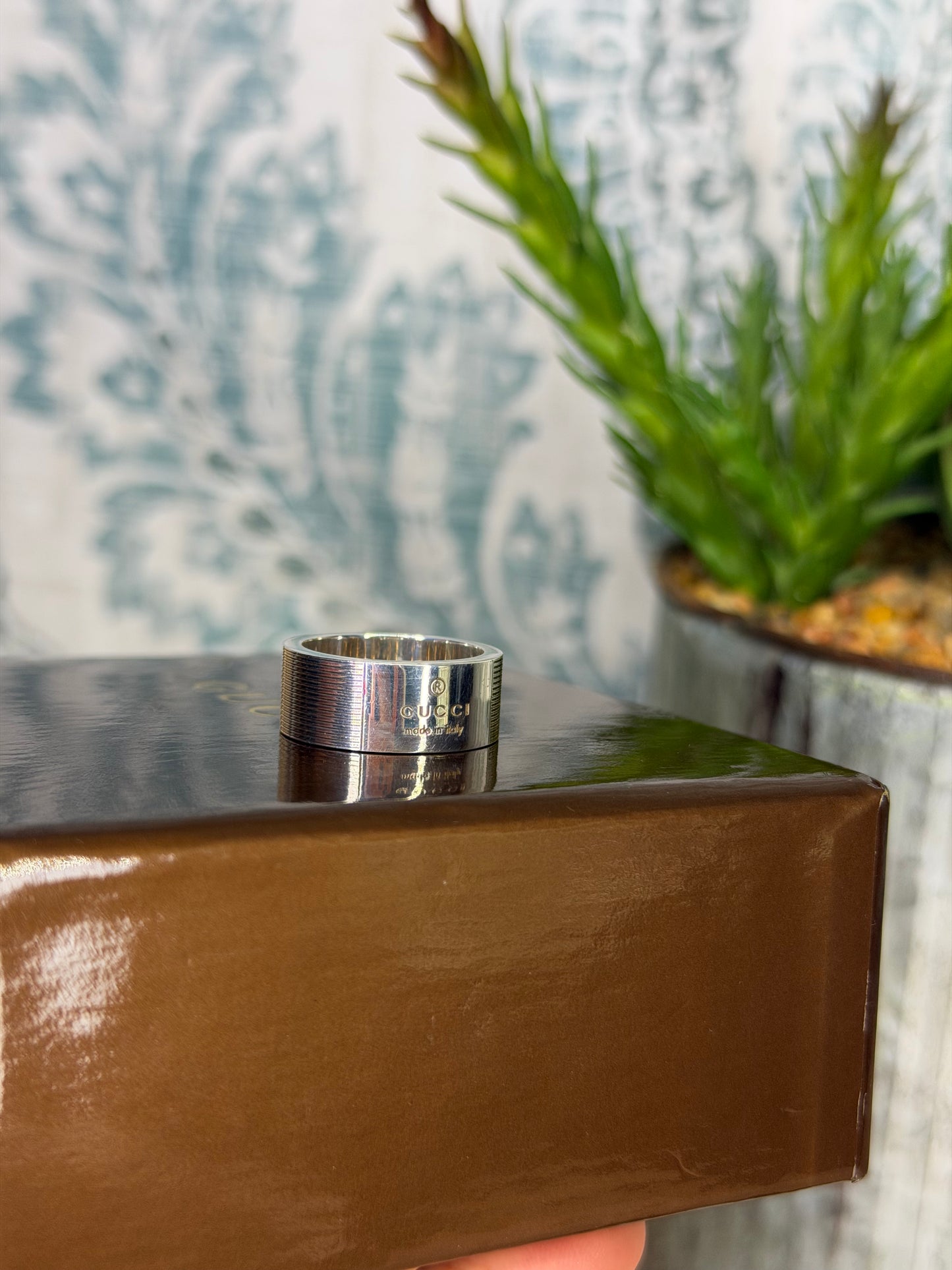 Gucci Sterling Silver Ring Band
