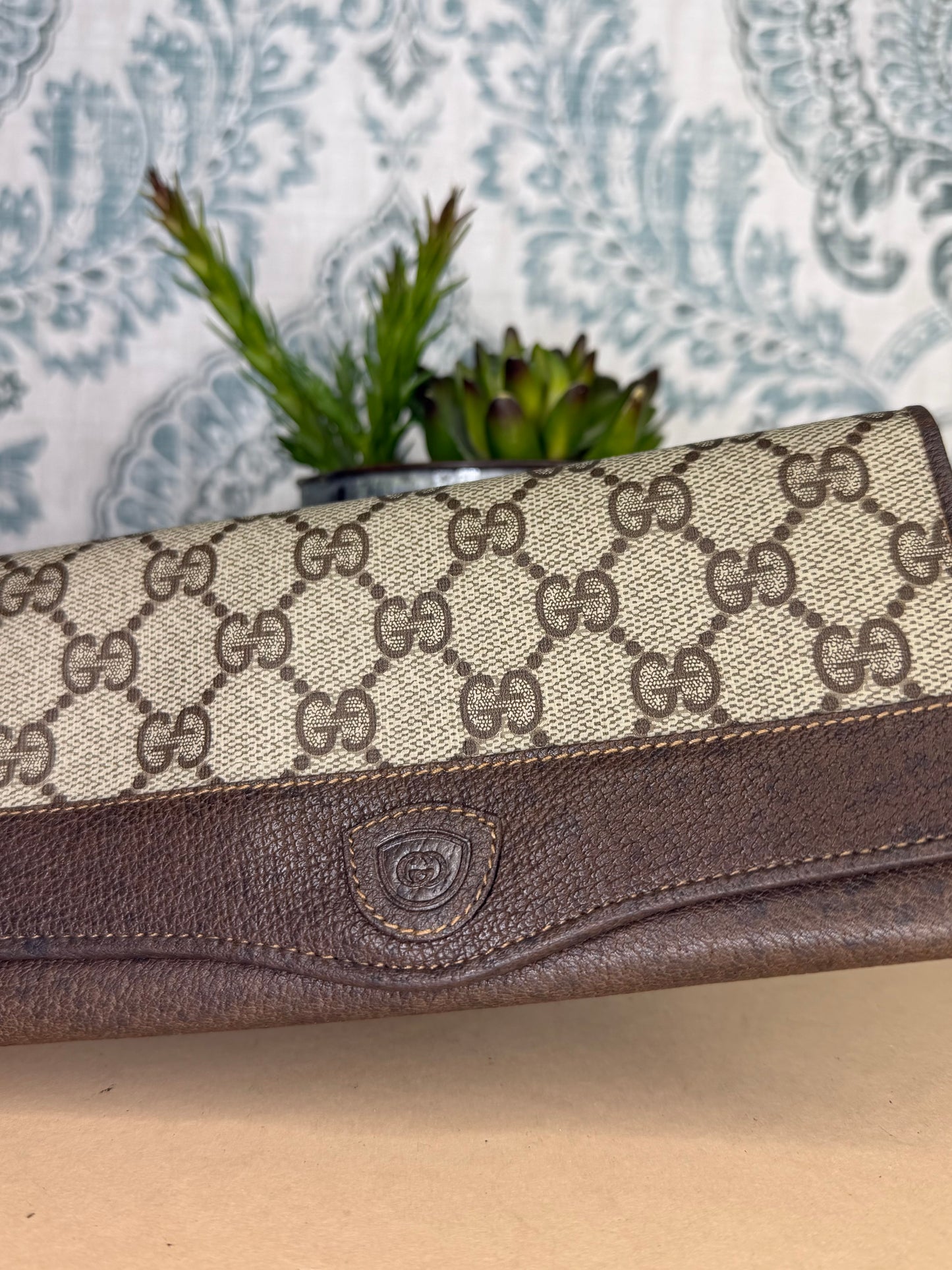 Gucci Canvas Vintage Supreme Long Wallet