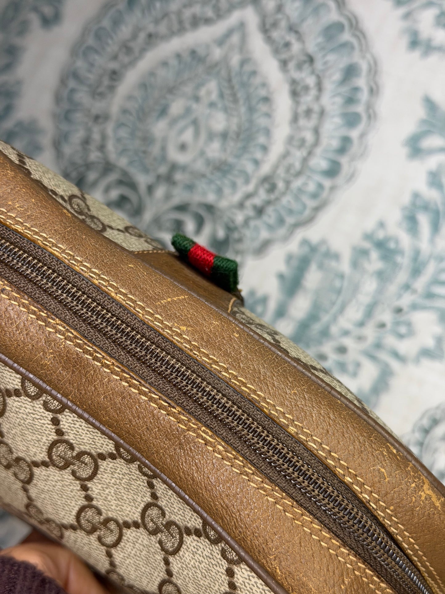 Gucci Supreme Sherry Line Wristlet Clutch